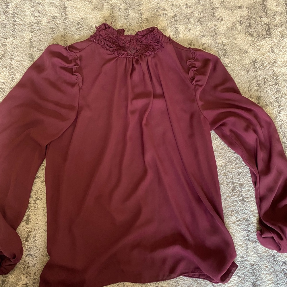 Mock neck blouse